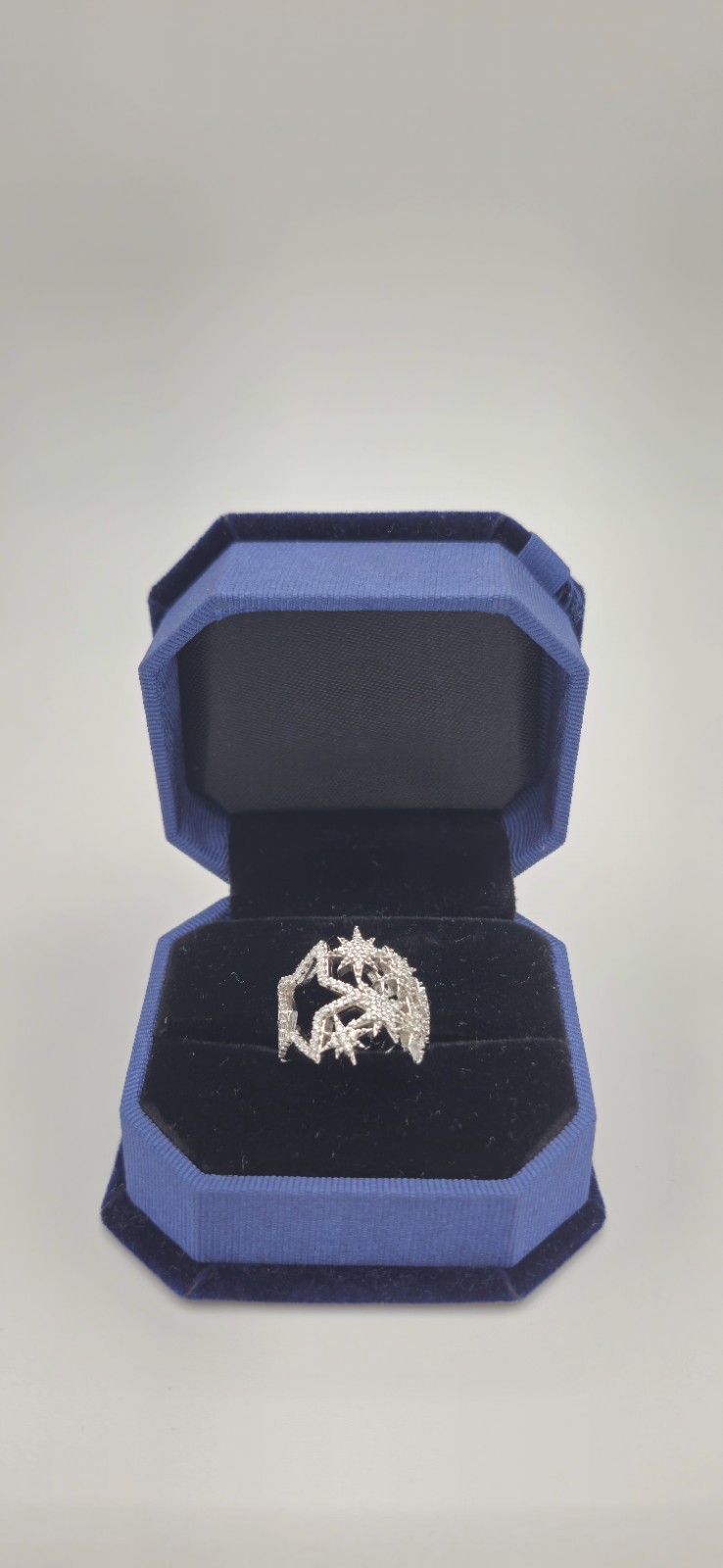 925 Sterling Silver Multi Star Ring Starbust Dazz… - image 14