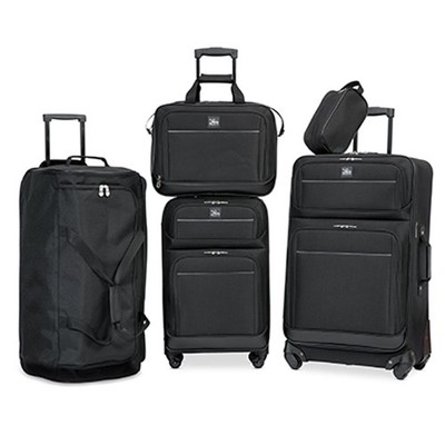Skyway Luggage Seville Softside 5-Piece Travel Luggage Black 5 Piece Set U1