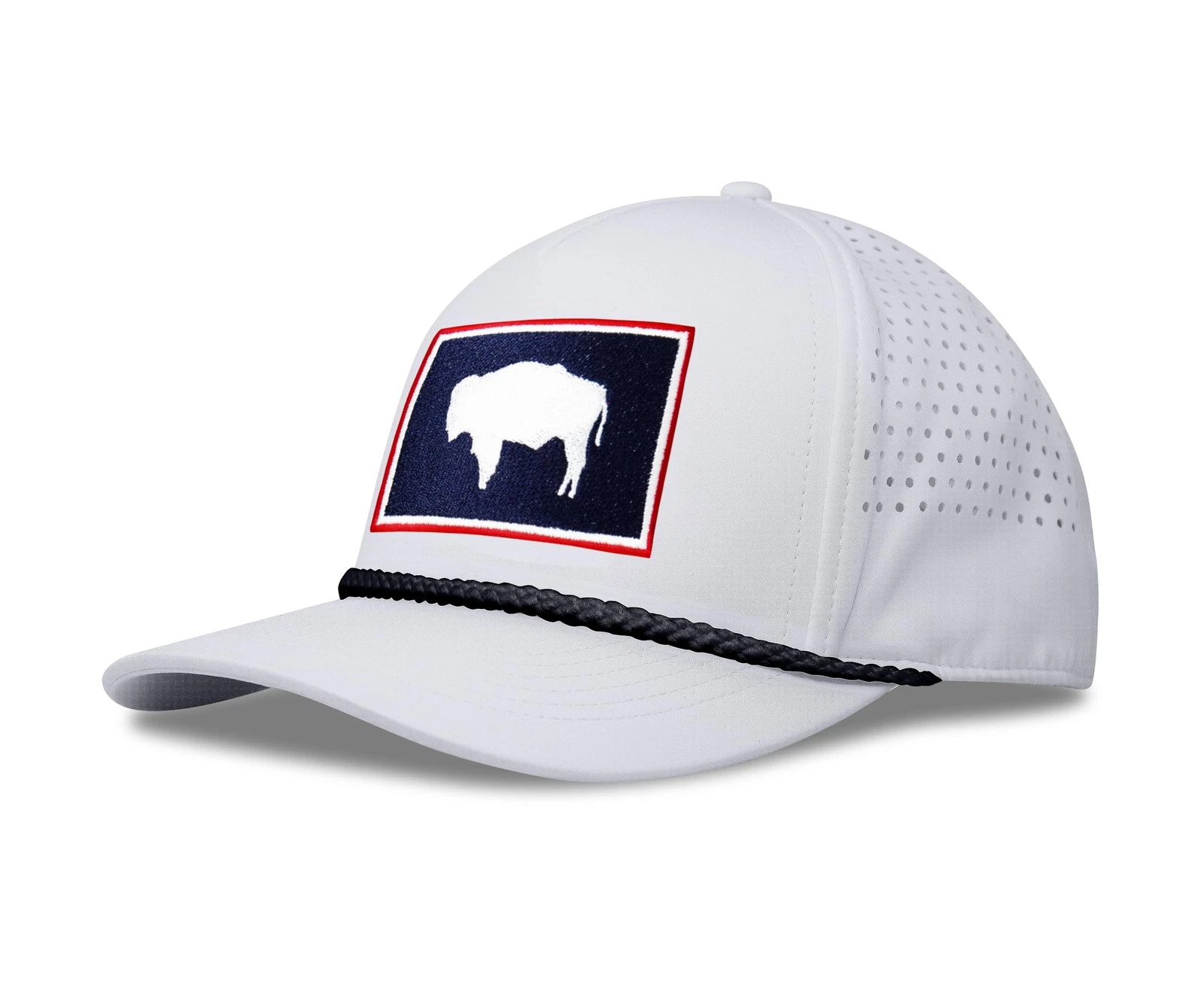 Adjustable Snapback Trucker Cap - Jetset Series (Wyoming, Arctic White)