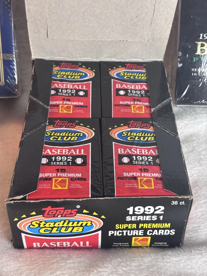 Donruss Pinnacle Stadium Club 1992 (x3) cajas de cera posibles RC’s (108 paquetes) Foto 4 de 4