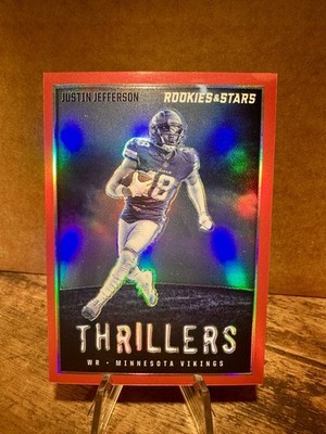 2023 Rookies Stars Thrillers Justin Jefferson /99 Jersey Match 18/99 Vikings