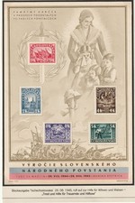 TCHECOSLOVAQUIE BLOC NEUF LIBERATION 29.8.1945 BON ETAT