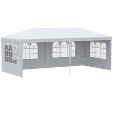 Large 20x10 ft Gazebo Canopy Party Tent with Removable Window Side Walls Outdoor