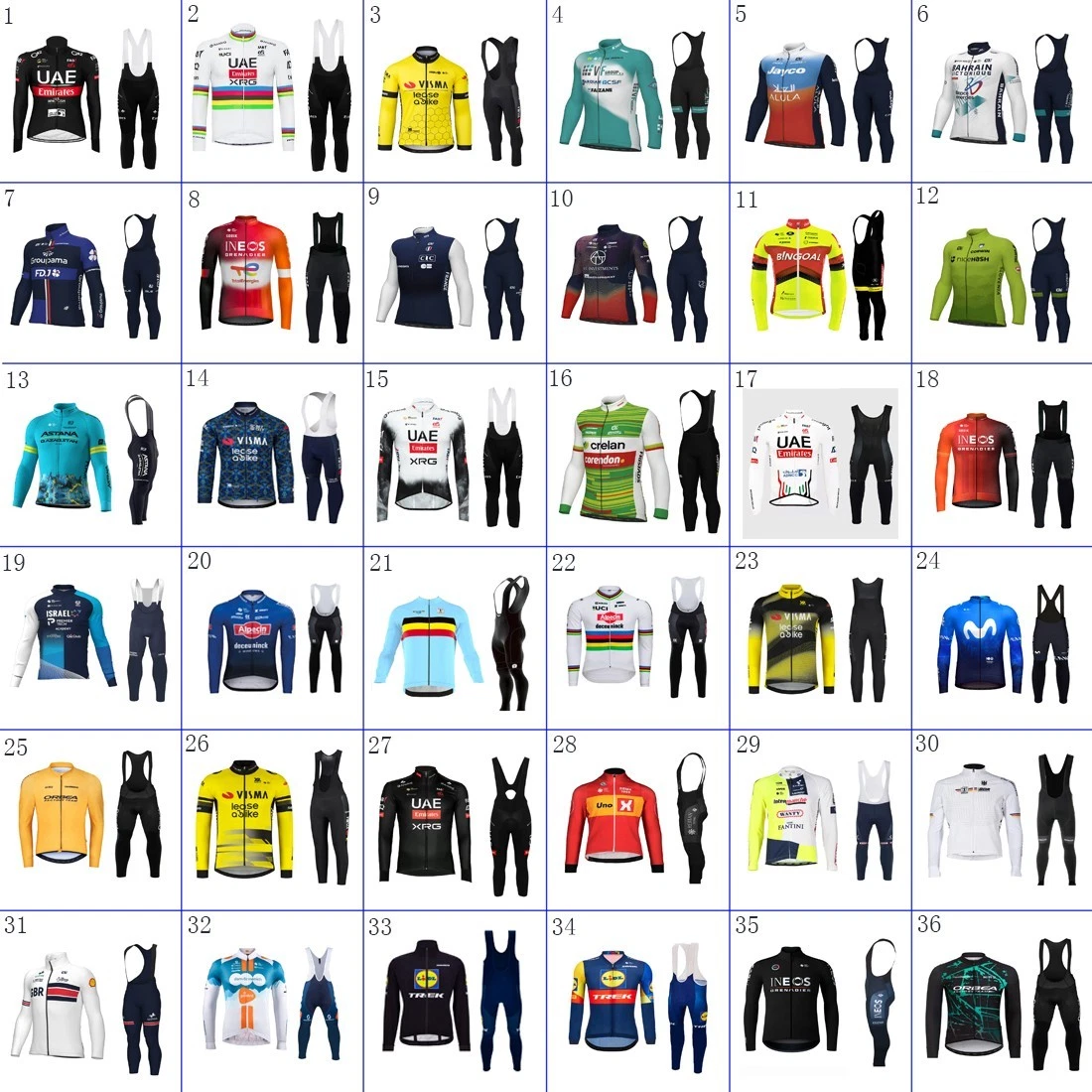 2025 Hombres Térmico Polar Ciclismo Manga Larga Jersey Babero Pantalones Ciclismo Babero Pantalones