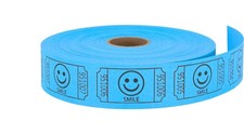Single Roll Raffle Tickets 500, Auction Event, Carnival, Blue