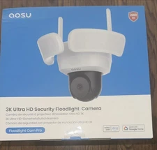 AOSU Floodlight Camera Wired, 3K UHD Security Camera Outdoor 2600 Lumen NEW!!!