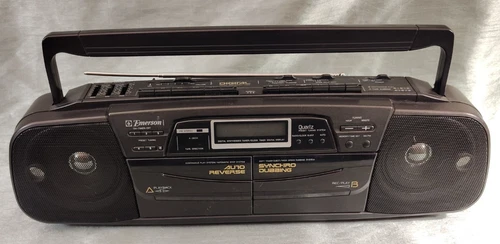 Emerson AC2353 Vintage Dual Cassette Boombox - AM/FM Radio - READ DESCRIPTION