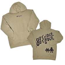 Prime Essentials Men's Pullover Hoodie Outsider, Khaki Color, Size Small.