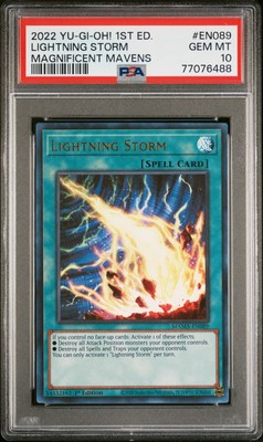 2022 YU-GI-OH! MAMA-MAGNIFICENT MAVENS 1ST ED #EN089 LIGHTNING STORM PSA 10 