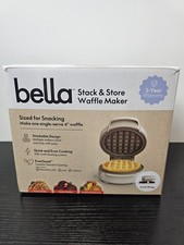 bella Snack-n-Store Mini Waffle Maker, EverGood&trade; Ceramic Nonstick 4, Oatmilk