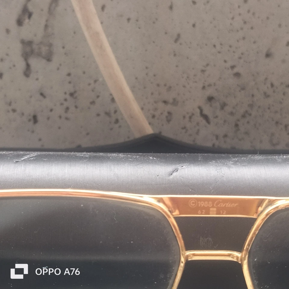 Vintage 1988 Cartier Vendome Santos Glasses - 22k Gold Plated - Original with - Image 3 of 4