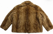 Vintage George s Furs Genuine Brown Fur Jacket Women s Size 16 Zip Front Coat