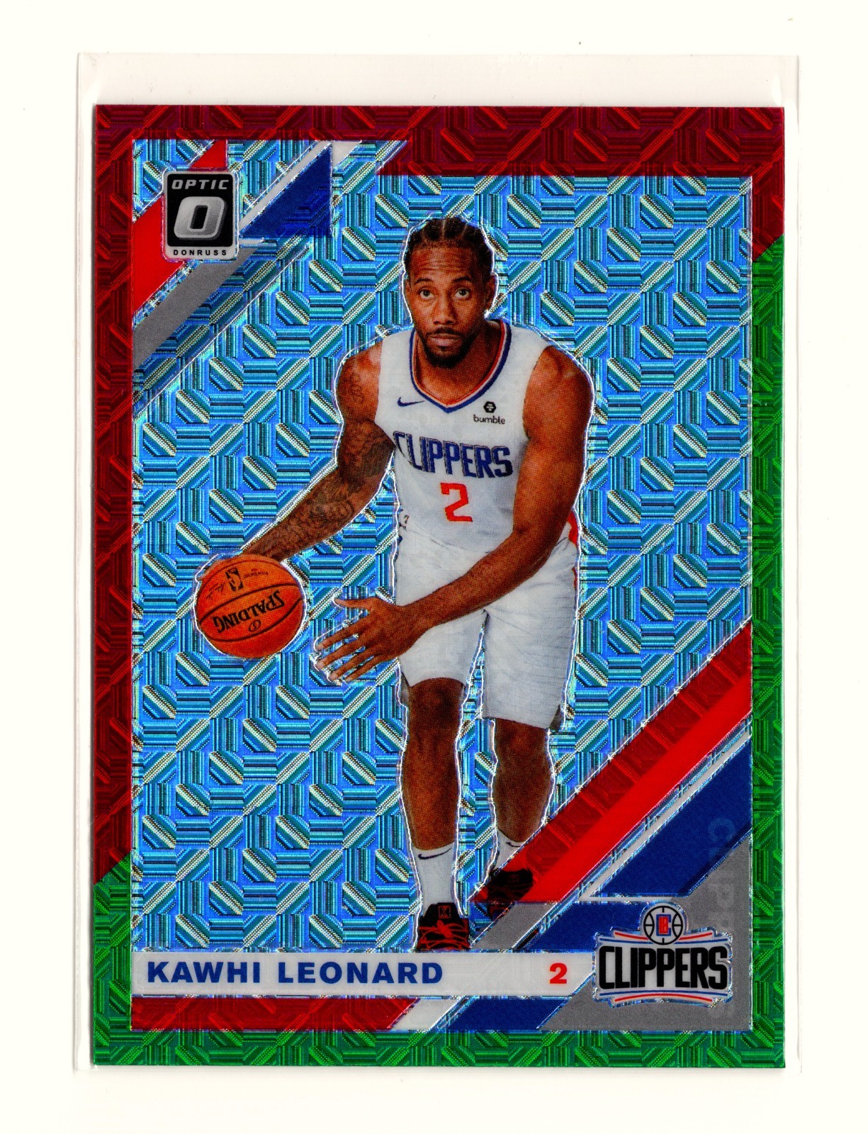 2019-20 Panini Donruss Optic Choice Red and Green Prizm #30 Kawhi Leonard SSP