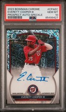 2023 Bowman Chrome Prospect Auto #CPAEC Everett Cooper III #/299 Speckle PSA 10