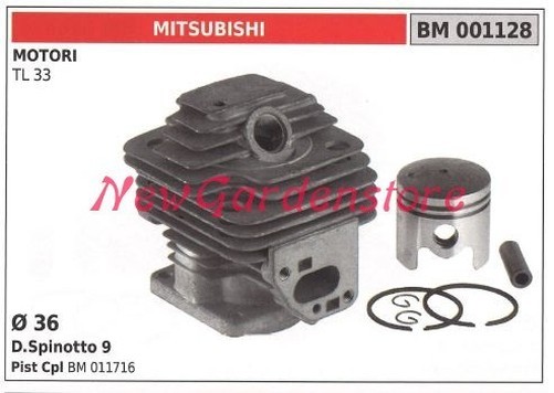 Zylinder Kolbenringe Mitsubishi Motor Freischneider Tl 33 001128-image