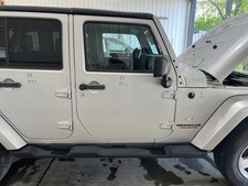 07-10 Jeep Wrangler Passenger Right Front Full Door Shell Bright Silver Ps2