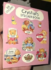 Vintage Stickers, CRYSTAL'S,name Sticker Book,unused, Mulberry Studios,(drMbx)