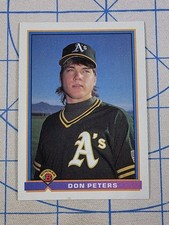 1991 Bowman Baseball #224 Don Peters Card - Oakland Athletics