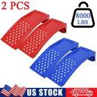 2 PCS Auto Loading Ramp 8" Lift Steel Truck Ramps for Car Lift & Repair 8000 LBS