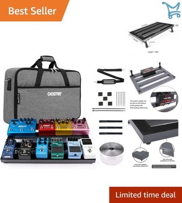 Ghost Fire Aluminum Effect Pedalboard 19.8x11.5in Lightweight Carry Bag