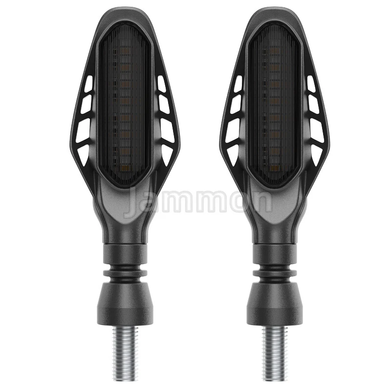 Smoked Universal Motorcycle LED Turn Signal Tail Light Brake Stop Indicator Lamp — 第 3/4 张图片