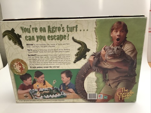 1999 The Crocodile Hunter Game VTG Steve Irwin by MB- 100% Complete Rare HTF - Picture 2 of 2