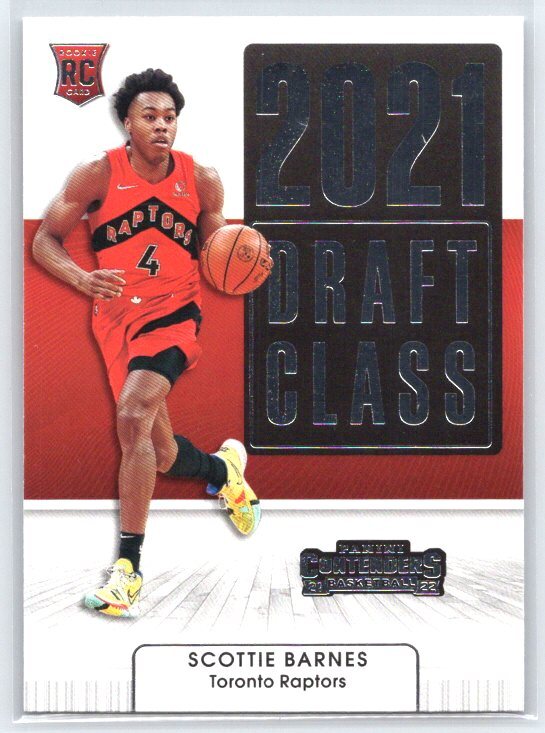2021 Panini Contenders Scottie Barnes #4 RC 2021 Draft Class Toronto Raptors