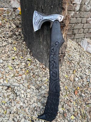 RAVEN AXE,Raven Engraved Axe,Viking forged axe,Personalized hatchet,Christmas ax