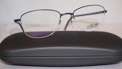 Silhouette New Eyeglasses Blue Titanium Half Rim 4402 40 6055 50 18 135