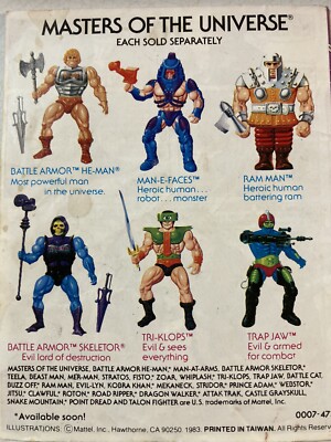 Mini Comic MOTU France 1981 - He-Man And The Power Sword - Mattel Taïwan