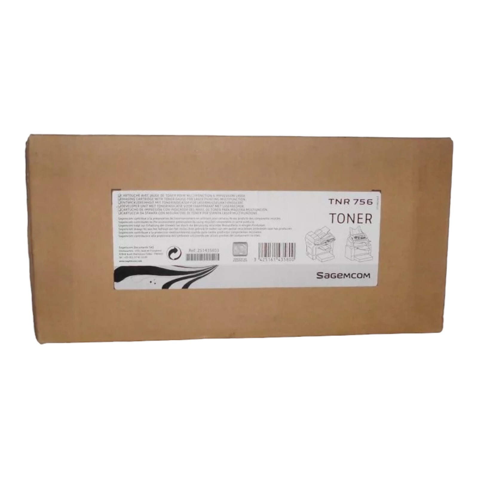 Toner Sagemcom TNR 756 cartouche noire d'origine pour imprimante laser de bureau