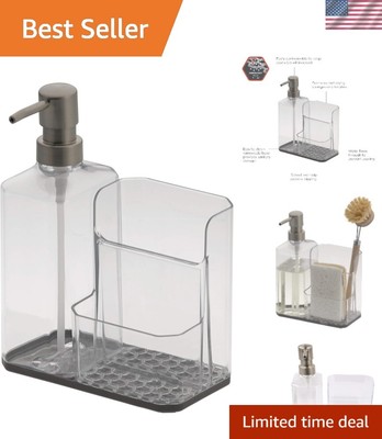 Versatile Kitchen Sink Organizer with Soap Pump - Effortless Clean-Up Solution