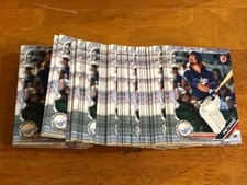 Lot (80) DJ PETERS Dodgers 2019 Bowman Baseball cards ALL BASE paper prospect