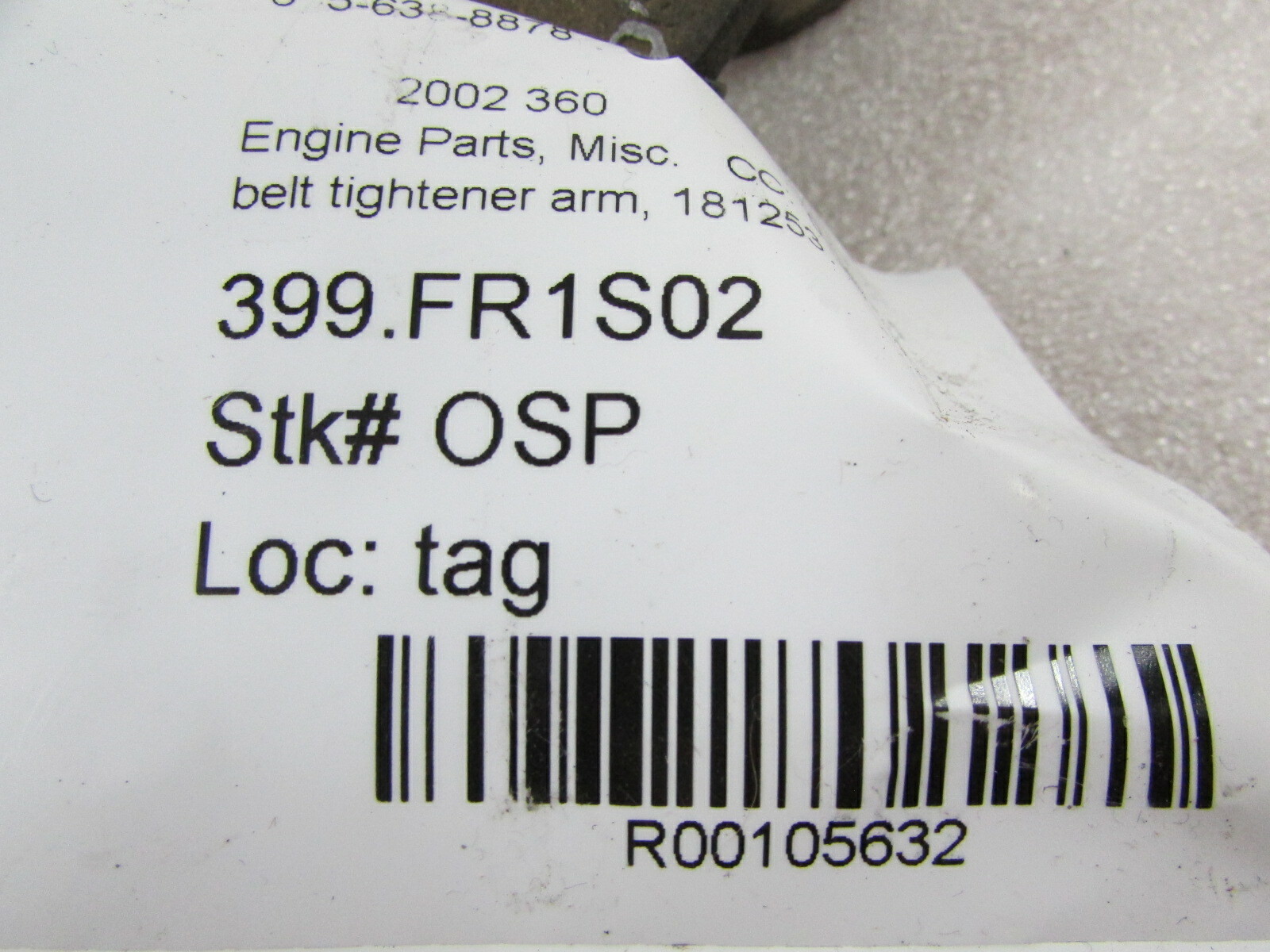 Ferrari 360, Belt Tightening Arm, P/N 181253