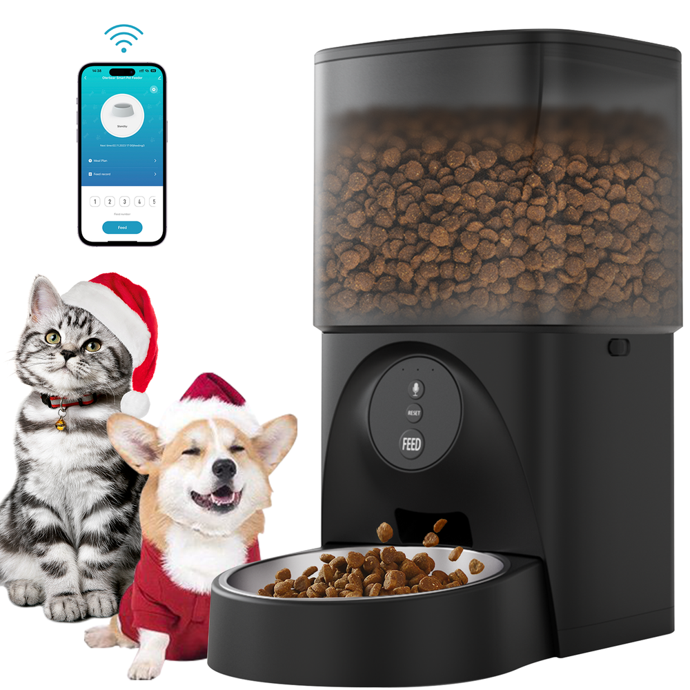 WiFi Smart Cat Feeder 4L with App Control for Pets Up to 10 Meals
