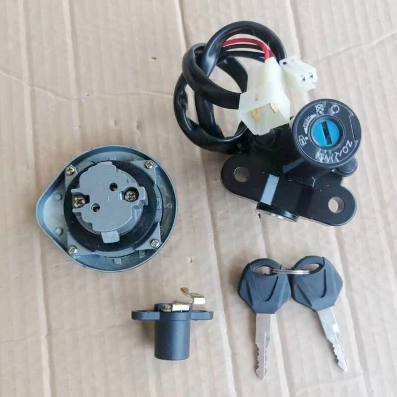 Interruptor de llave de encendido tapa de gas juego de bloqueo de asiento para Yamaha XT660 XT660R XT660X 04-14 Foto 2 de 4