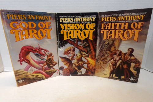 Piers Anthony- Tarot (Miracle Planet series paperback #1-3) God/Vision/Faith - Picture 1 of 5