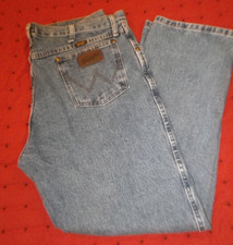 Men's Wrangler denim blue jeans 38 x 31 tag says 30 cowboy western 1047MWZSW