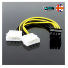 4 Pin Dual Molex IDE to 8 Pin PCI-E Power Supply Cable Video Graphics Card Wire