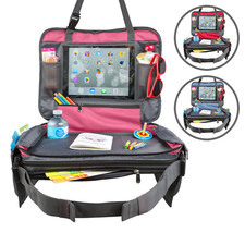 Kids Car Seat Travel Lap Tray with Unique Fold-in  No Need to Unload Again  Side