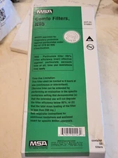 Msa Safety 816661 Filter, Threaded, N95, Black, 50 Pk, Niosh