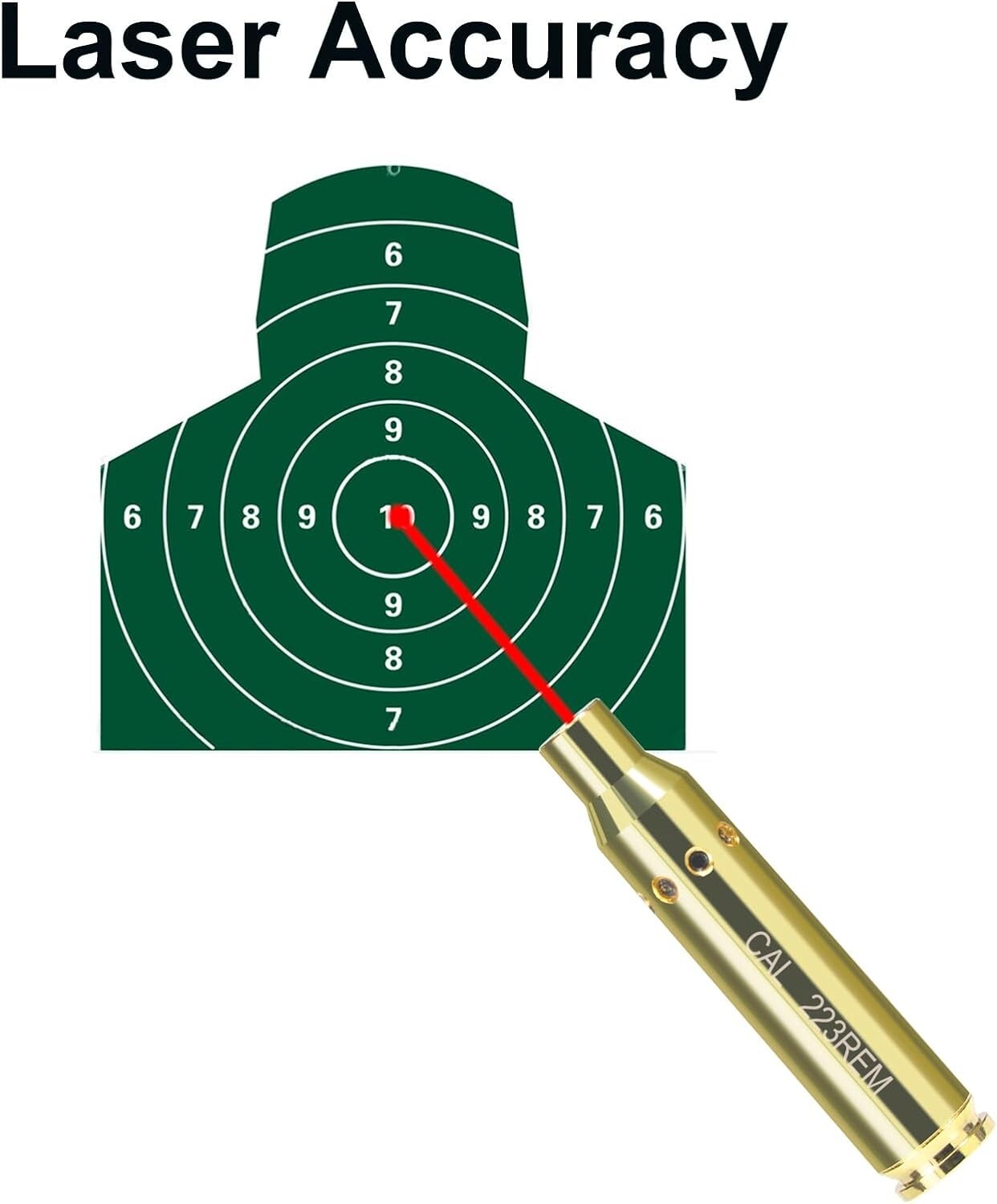 Hunting Bore Sighter Sight 223 rem 5.56 Cartridge Red Laser Boresighter