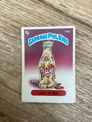 Garbage Pail Kids 128b Low Cal 1986 Topps Kaugummi UK GPK Wanted Murder Nerd