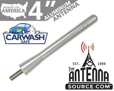 **SHORT**  4" ALUMINUM SILVER ANTENNA - FITS: 2017-2026 Ford F-250
