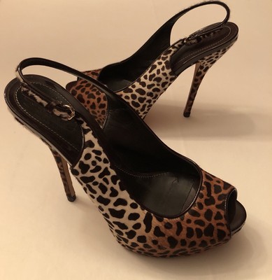 gucci leopard heels