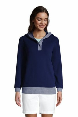 Button Hoodie Sweatshirt Deep Sea Navy 
