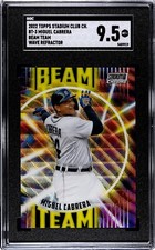 2022 Topps Stadium Club Chrome Miguel Cabrera Beam Team SGC 9.5 Wave Refractor