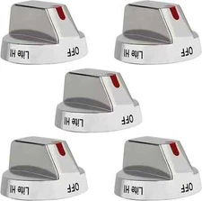 5 Pk DG64-00473A Top Burner Control Knob Replacement for Samsung Gas Range Oven