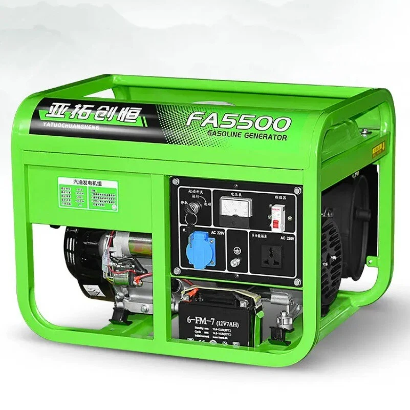 220V Gasoline Generator Hand Pull Start Outdoor Variable Frequency Generator - Image 2 of 4