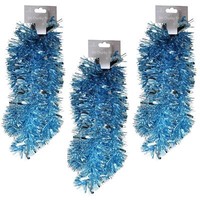 Weihnachtliche Chunky Lametta Baum Zimmerdekoration 3 LäNgen 2 Meter - Eisblau